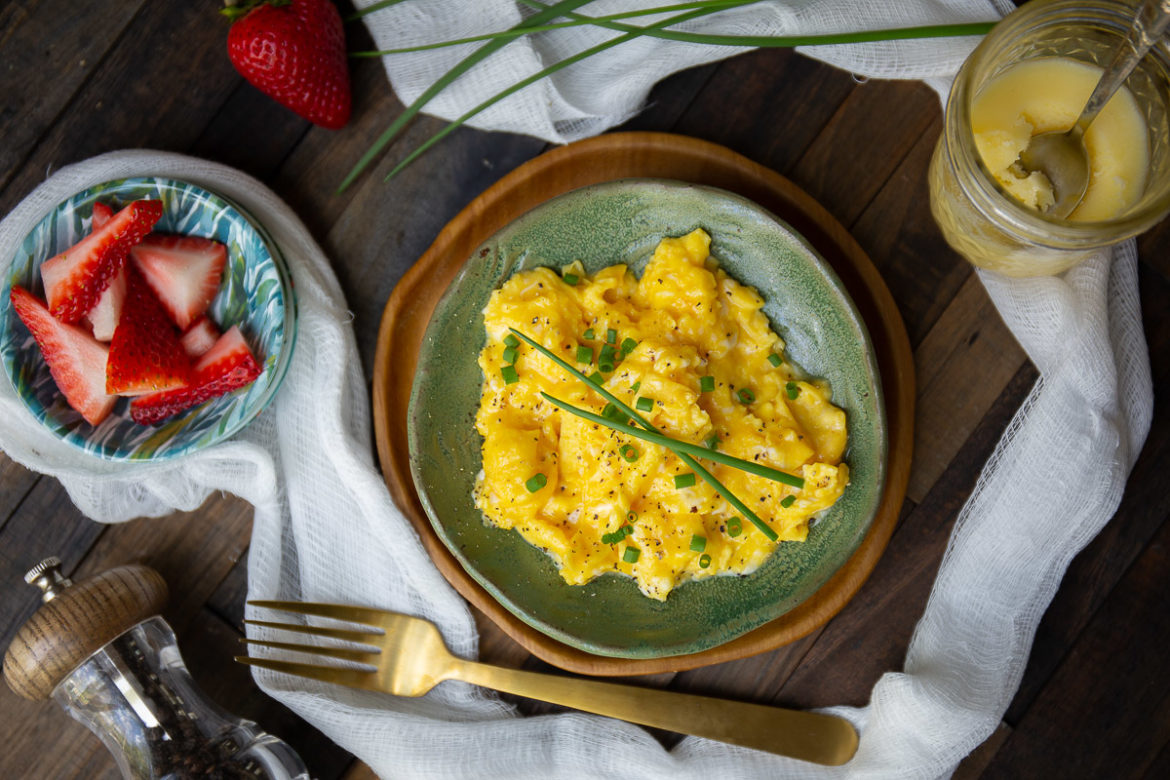 Soft Scrambled Butter Eggs - WickedStuffed: A Keto Recipe Blog